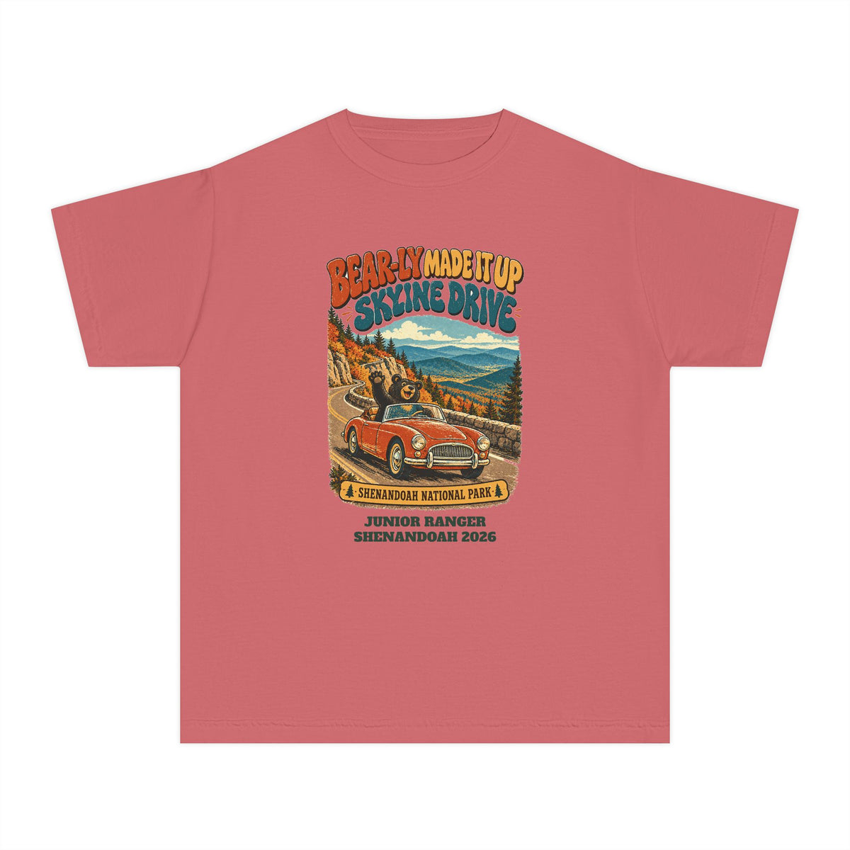 Custom Kids Shenandoah National Park Funny Bear Skyline Drive Shirt