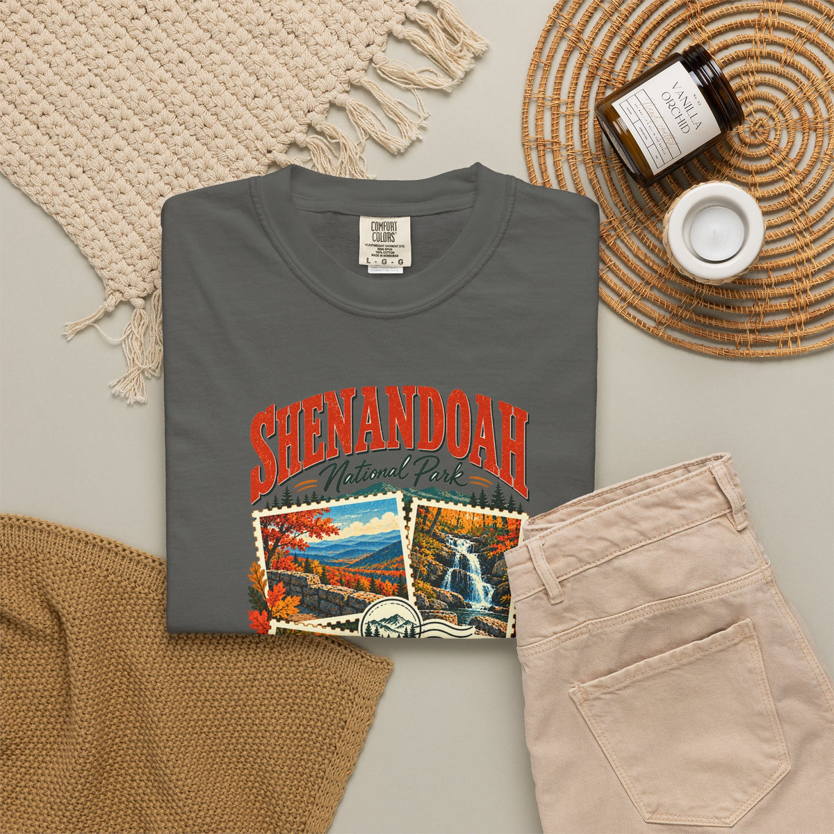 Custom Shenandoah National Park Stamp Collage Shirt