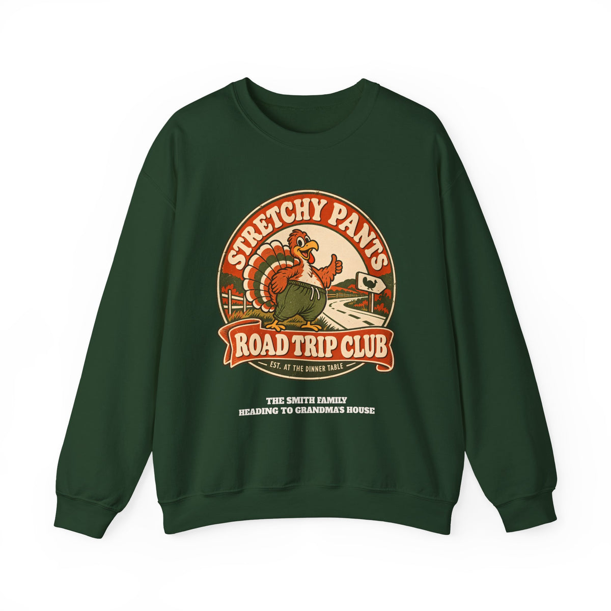 Custom Stretchy Pants Family Thanksgiving Sweatshirt