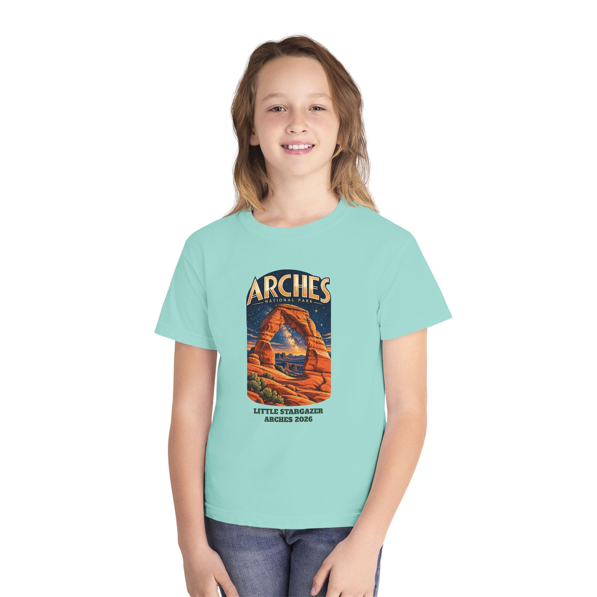 Custom Kids Arches National Park Night Sky Shirt