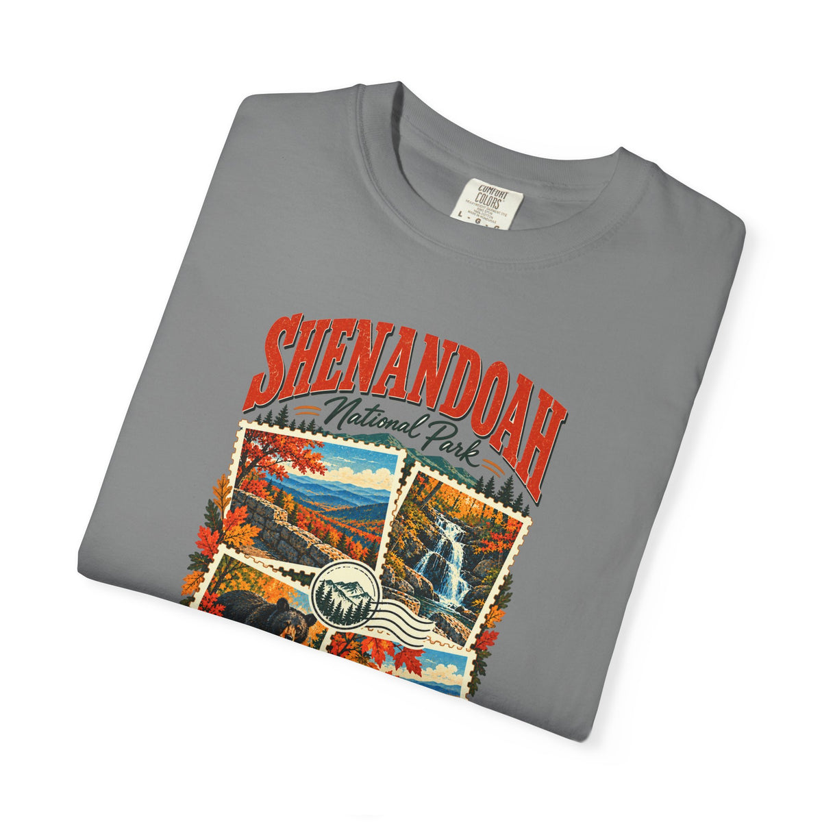 Custom Shenandoah National Park Stamp Collage Shirt