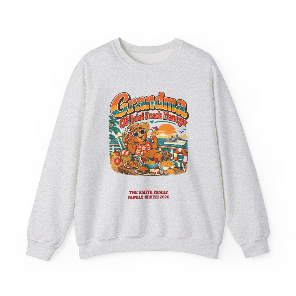 Custom Grandma Snack Manager Cruise Sweatshirt