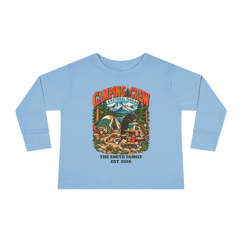 Custom Toddler Camping Crew Camping Long Sleeve Shirt