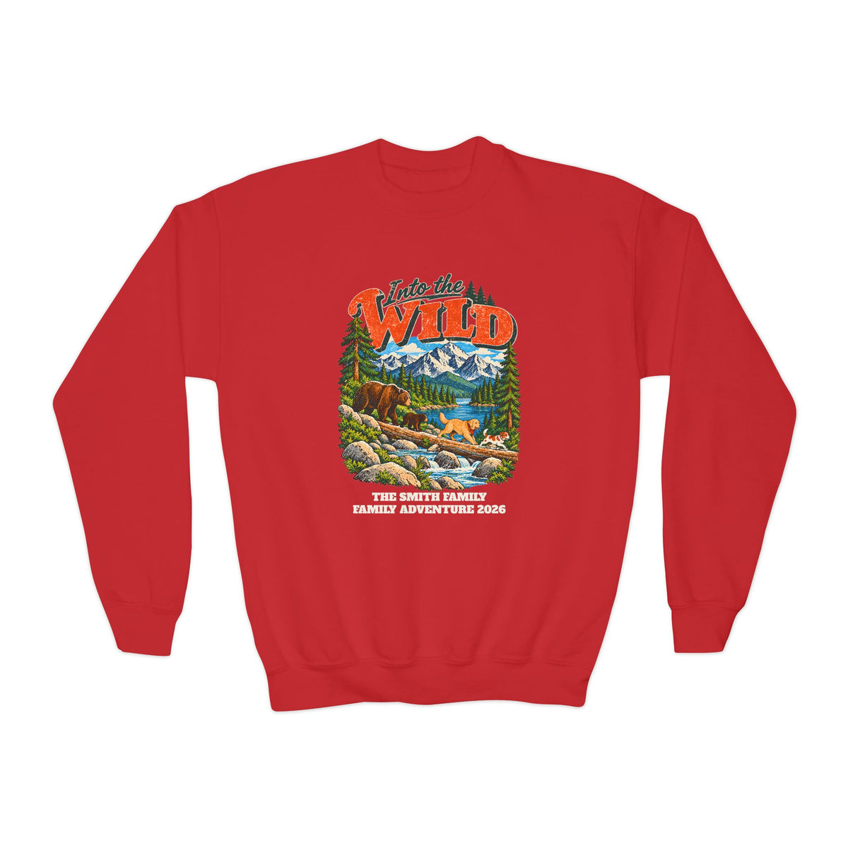 Custom Kids Into the Wild Hiking Sweatshirt