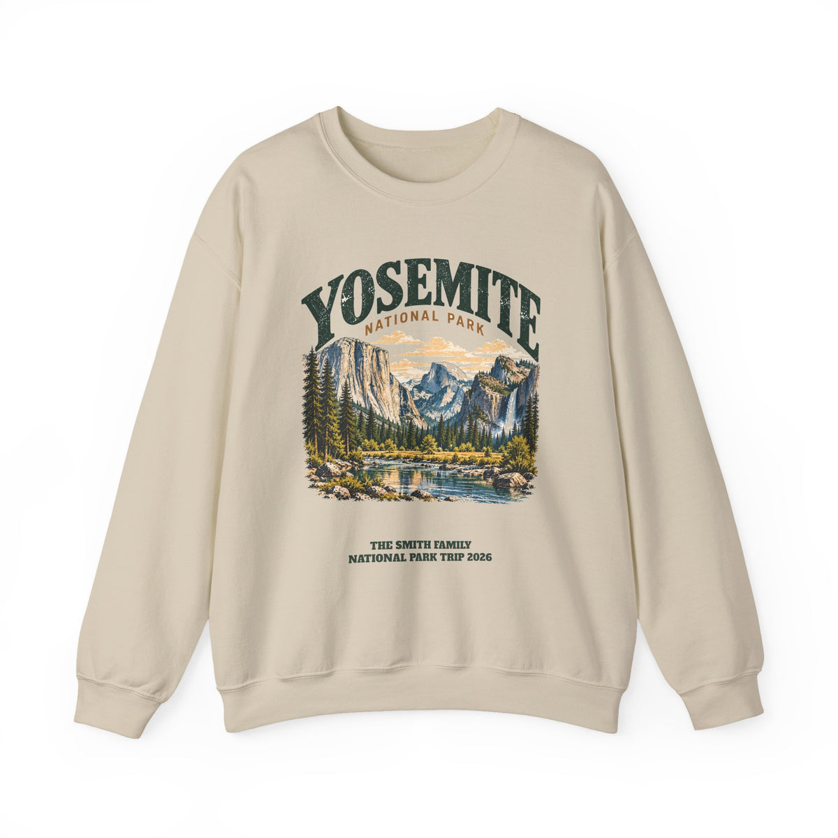 Custom Yosemite National Park Family Trip Sweatshirt