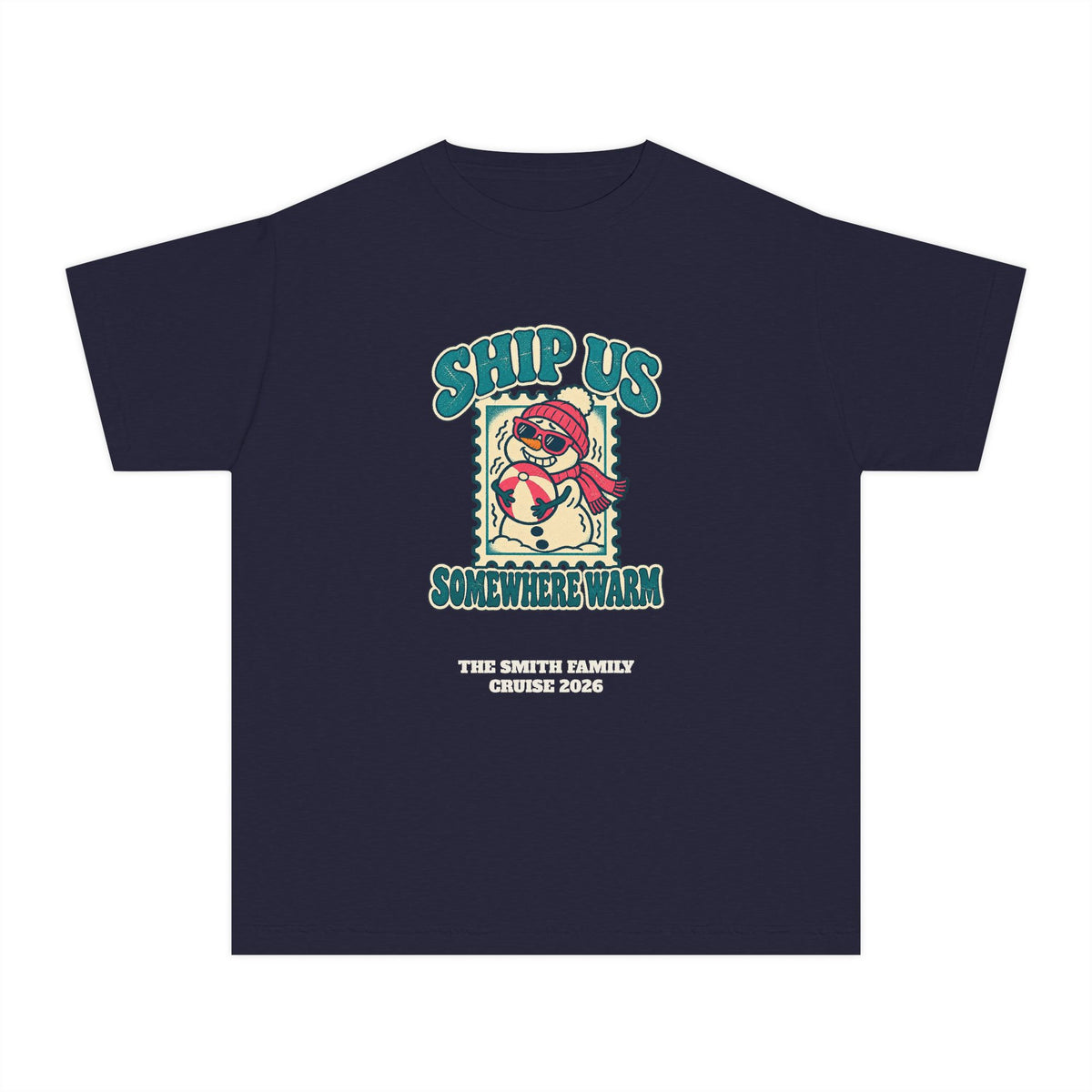 Custom Kids Ship Us Somewhere Warm Cruise Shirt