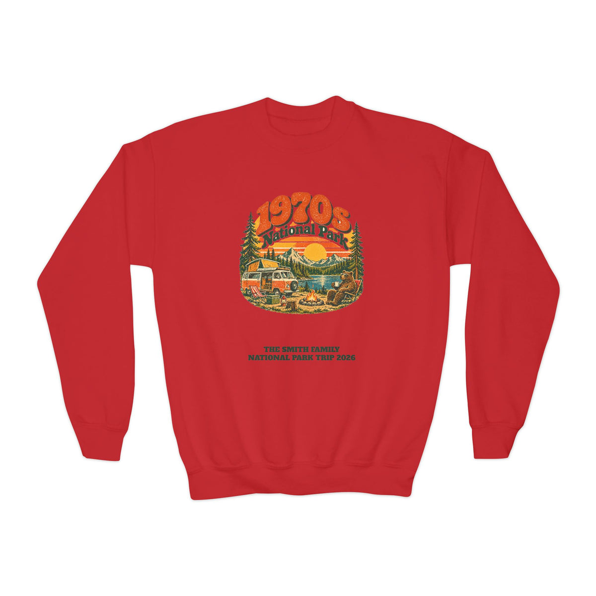 Custom Kids 1970s National Park Sweatshirt
