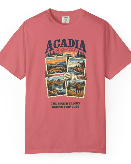 Custom Acadia National Park Stamp Collage Shirt