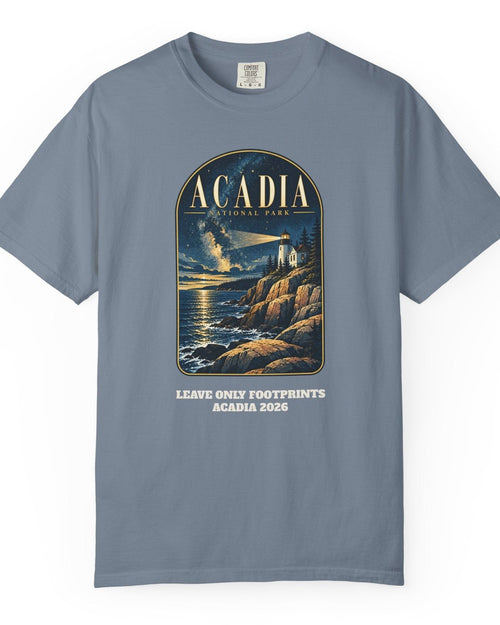 Custom Acadia National Park Lighthouse Night Sky Shirt