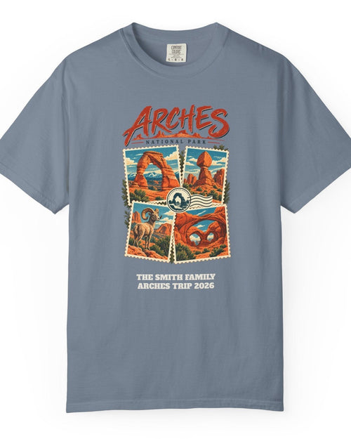 Custom Arches National Park Stamp Collage Shirt