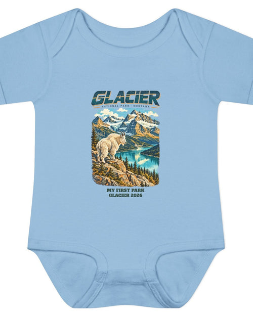 Custom Baby Glacier National Park Vintage Mountain Goat Onesie