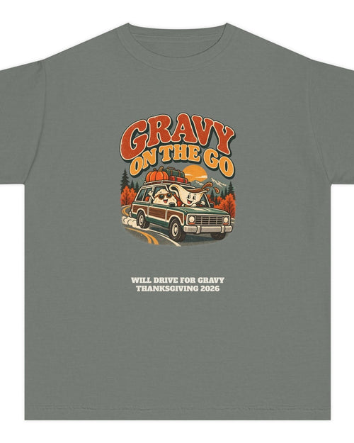 Custom Kids Gravy On The Go Thanksgiving Road Trip Shirt