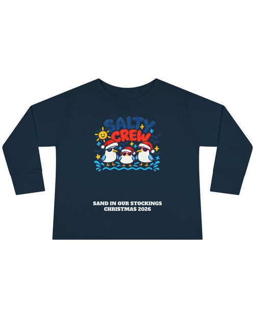 Custom Toddler Salty Crew Beach Christmas Long Sleeve Shirt