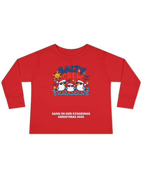 Custom Toddler Salty Crew Beach Christmas Long Sleeve Shirt