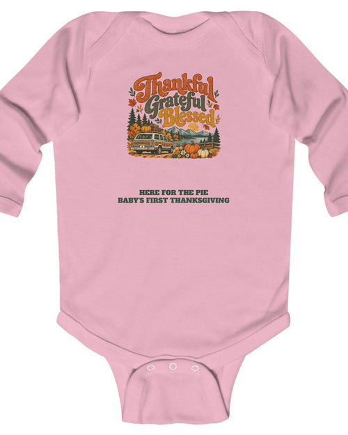 Custom Baby Thankful Grateful Blessed Thanksgiving Road Trip Long Sleeve Onesie