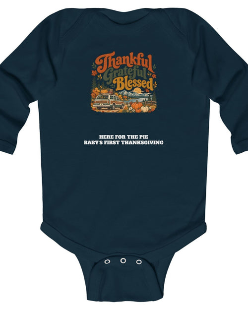 Custom Baby Thankful Grateful Blessed Thanksgiving Road Trip Long Sleeve Onesie