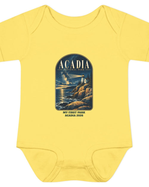 Custom Baby Acadia National Park Lighthouse Night Sky Onesie