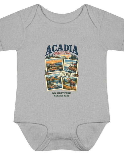 Custom Baby Acadia National Park Stamp Collage Onesie