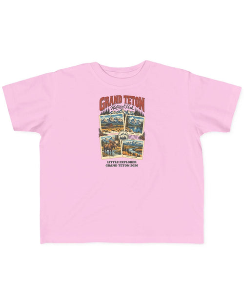 Custom Toddler Grand Teton National Park Stamp Collage Shirt