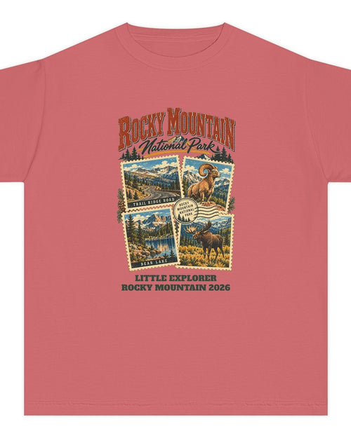 Custom Kids Rocky Mountain National Park Stamp Collage Shirt
