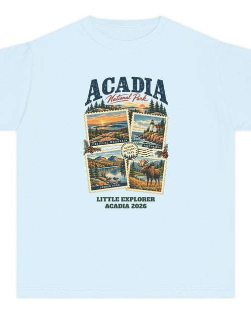 Custom Kids Acadia National Park Stamp Collage Shirt
