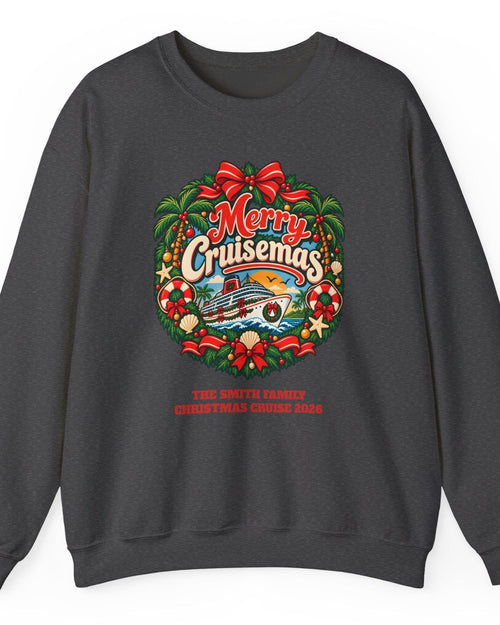 Custom Merry Cruisemas Wreath Christmas Cruise Sweatshirt
