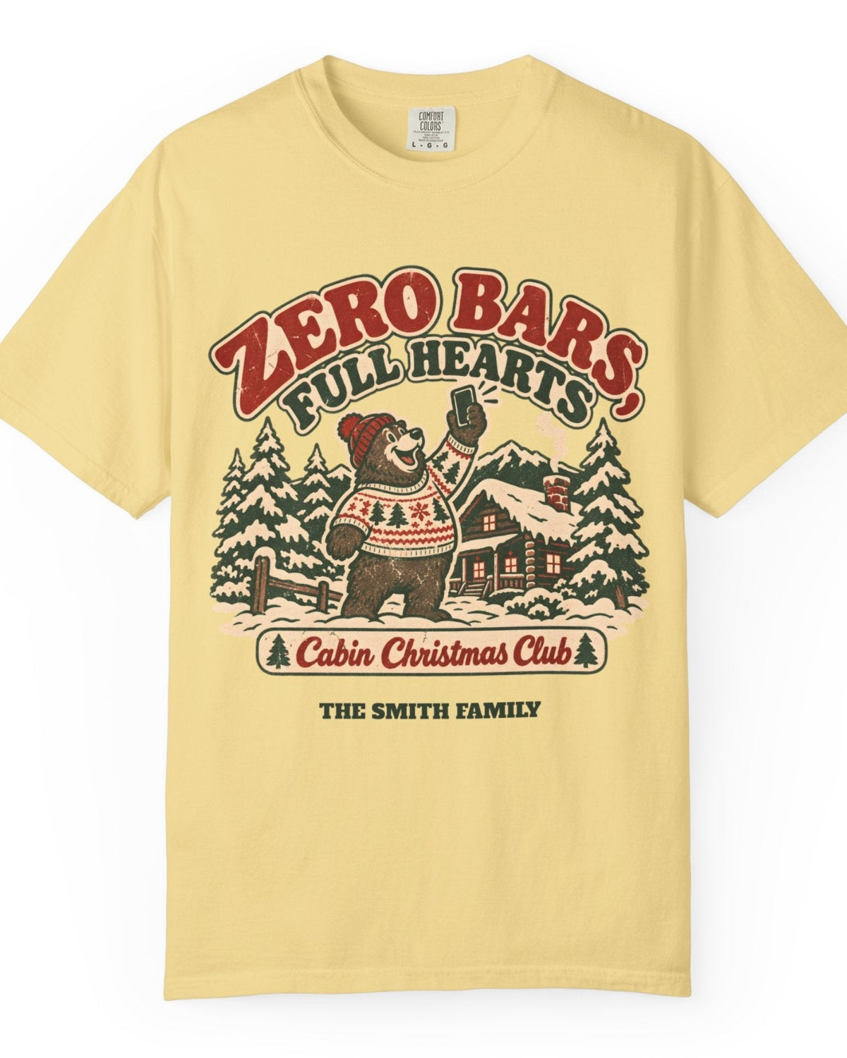 ws-main Zero Bars Full Hearts Family Cabin Christmas Shirt