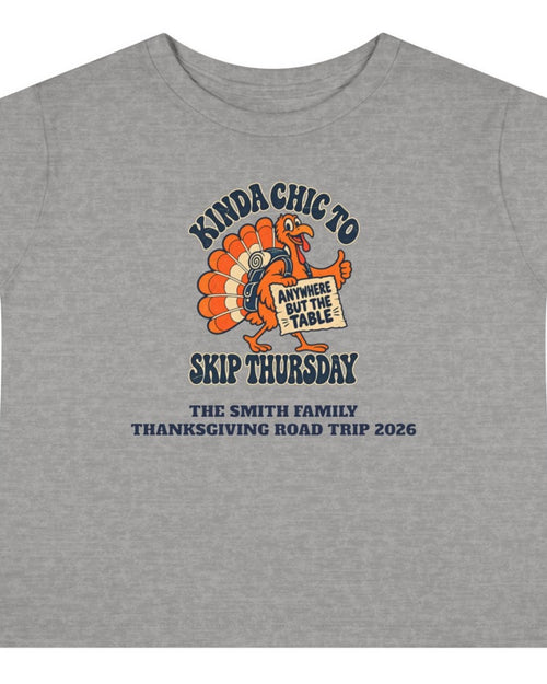 Custom Toddler Kinda Chic to Skip Thursday Thanksgiving Long Sleeve Shirt